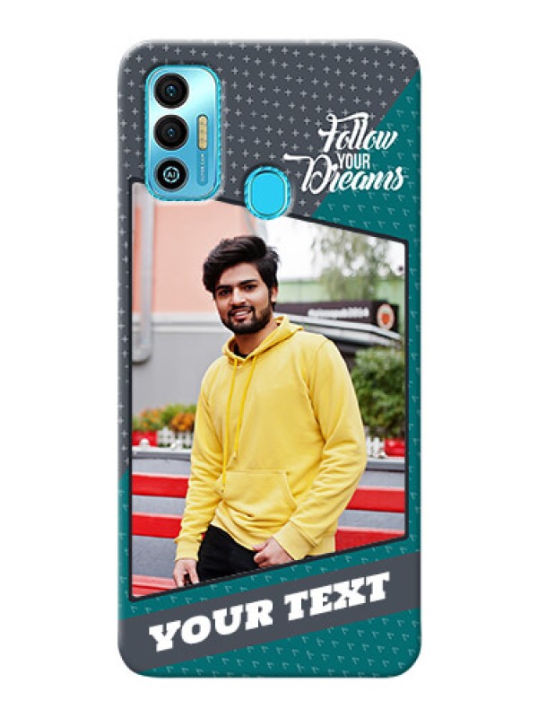 Custom Tecno Spark 7T Back Covers: Background Pattern Design with Quote
