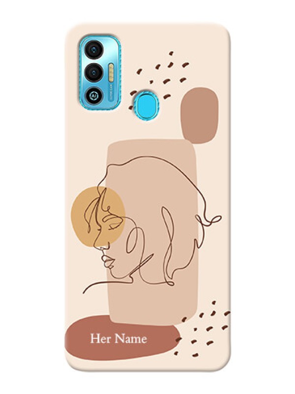 Custom Spark 7T Custom Phone Covers: Calm Woman line art Design