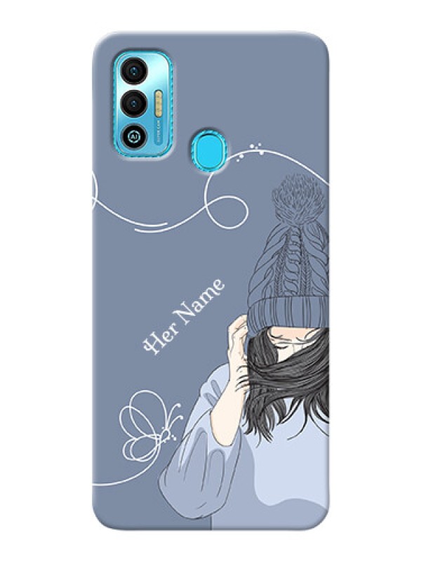 Custom Spark 7T Custom Mobile Case with Girl in winter outfit Design