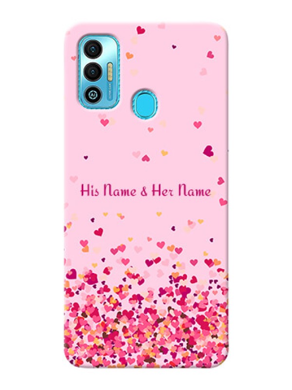 Custom Spark 7T Phone Back Covers: Floating Hearts Design