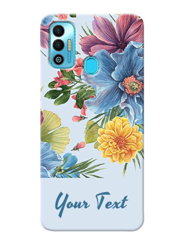 Custom Spark 7T Custom Phone Cases: Stunning Watercolored Flowers Painting Design