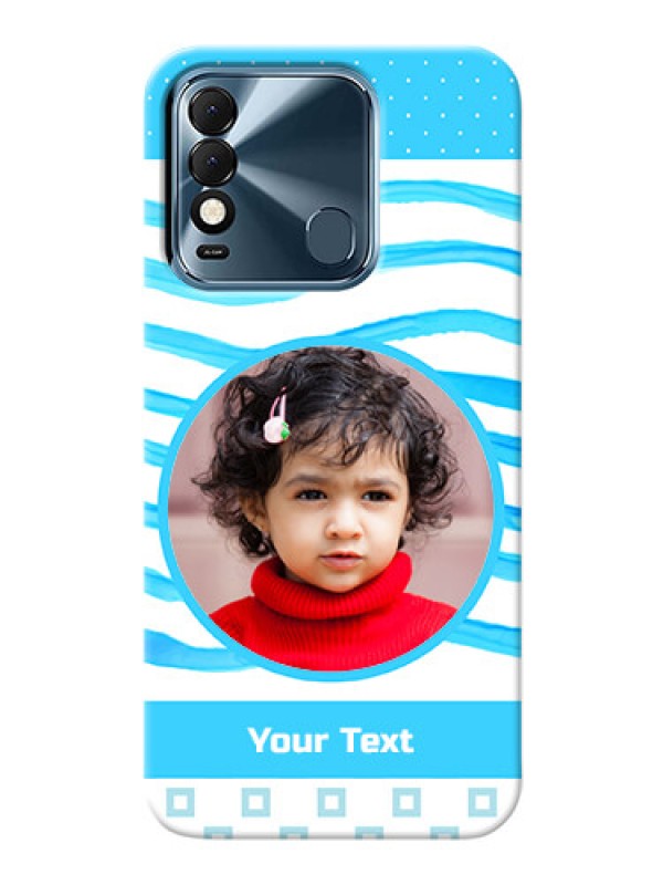Custom Tecno Spark 8 phone back covers: Simple Blue Case Design