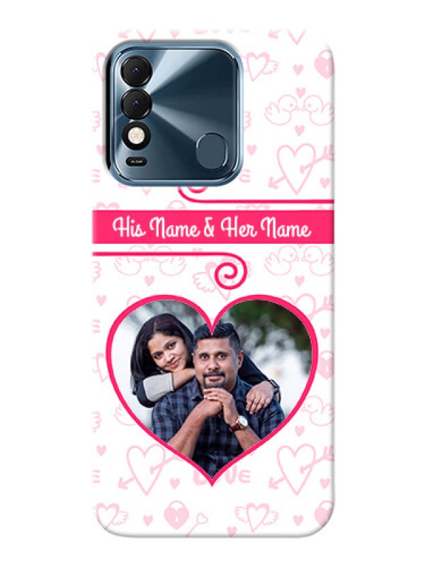 Custom Tecno Spark 8 Personalized Phone Cases: Heart Shape Love Design