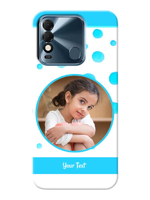 Custom Tecno Spark 8 Custom Phone Covers: Blue Bubbles Pattern Design