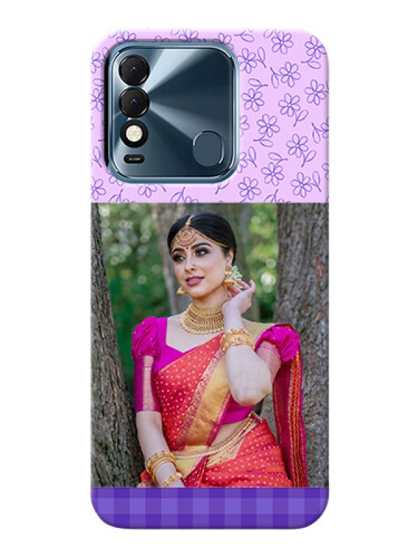 Custom Tecno Spark 8 Mobile Cases: Purple Floral Design