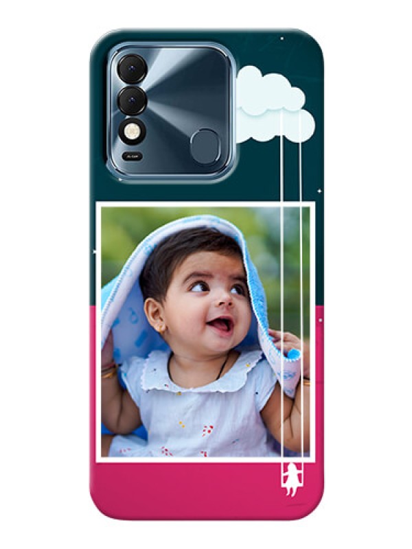 Custom Tecno Spark 8 custom phone covers: Cute Girl with Cloud Design