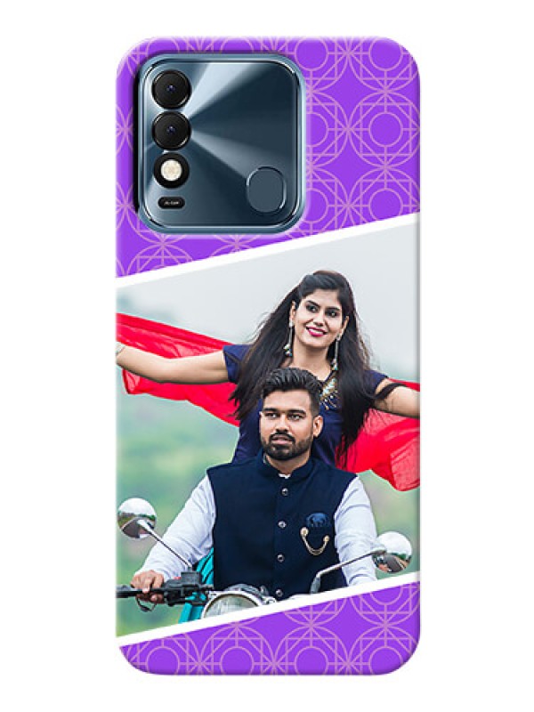 Custom Tecno Spark 8 mobile back covers online: violet Pattern Design