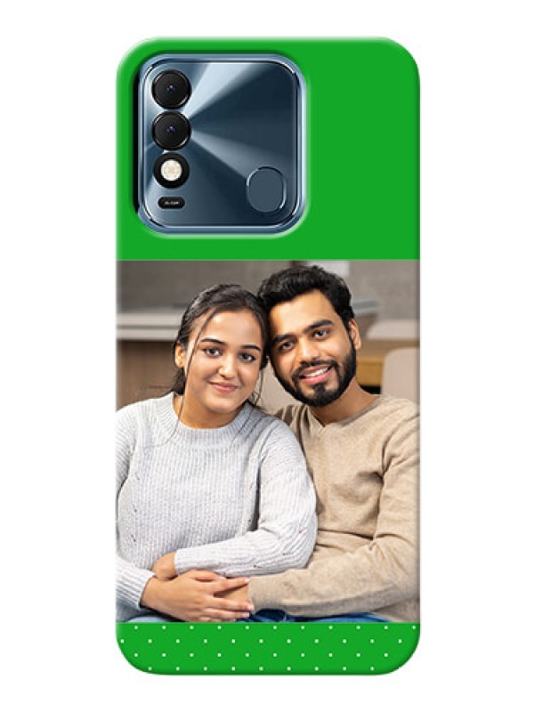 Custom Tecno Spark 8 Personalised mobile covers: Green Pattern Design