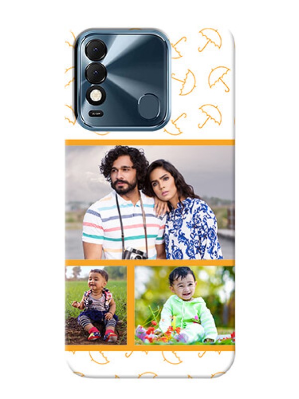 Custom Tecno Spark 8 Personalised Phone Cases: Yellow Pattern Design