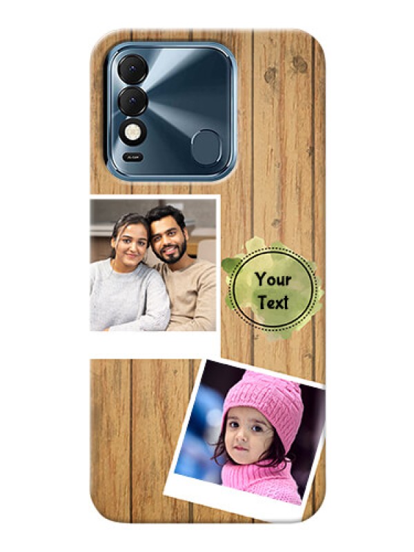 Custom Tecno Spark 8 Custom Mobile Phone Covers: Wooden Texture Design