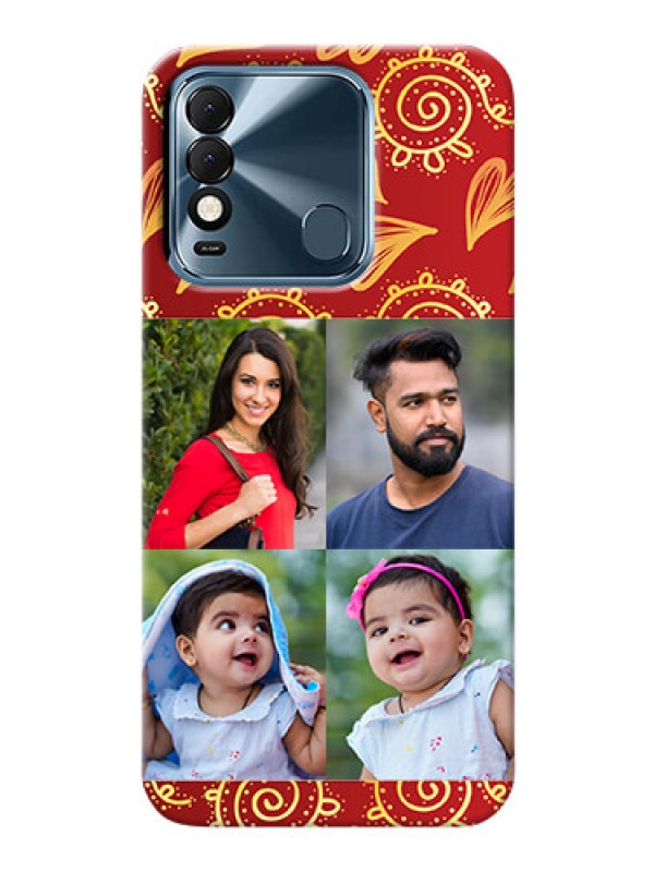 Custom Tecno Spark 8 Mobile Phone Cases: 4 Image Traditional Design
