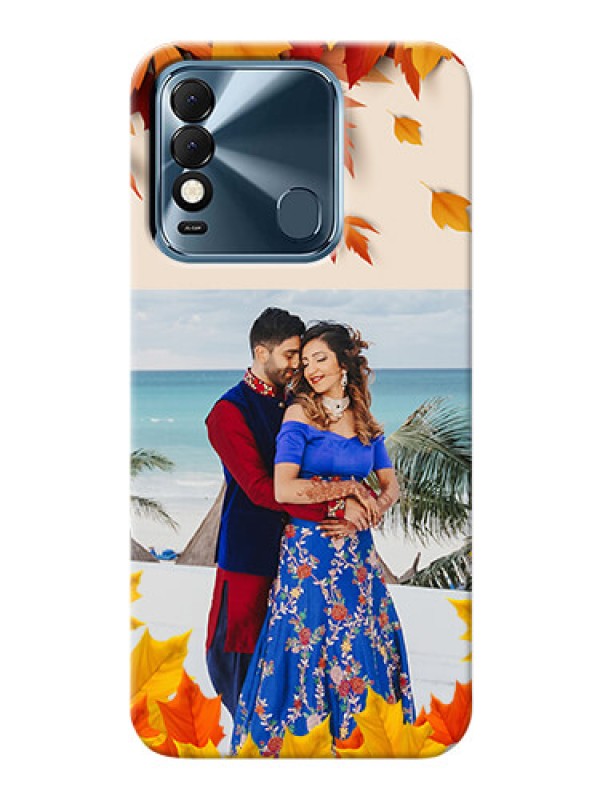 Custom Tecno Spark 8 Mobile Phone Cases: Autumn Maple Leaves Design