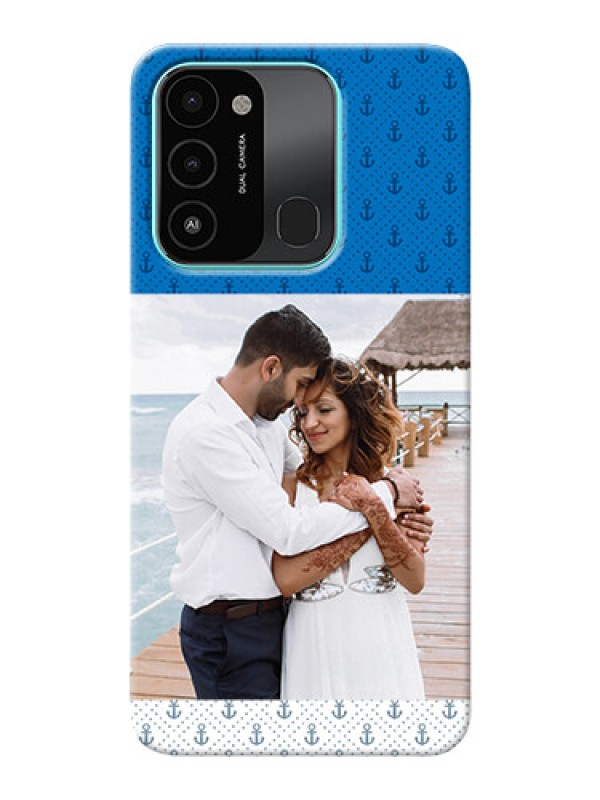 Custom Tecno Spark 8C Mobile Phone Covers: Blue Anchors Design