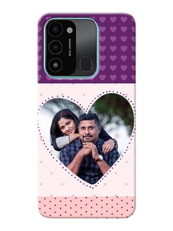 Custom Tecno Spark 8C Mobile Back Covers: Violet Love Dots Design