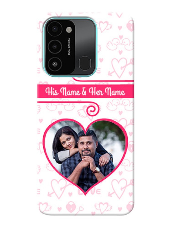 Custom Tecno Spark 8C Personalized Phone Cases: Heart Shape Love Design
