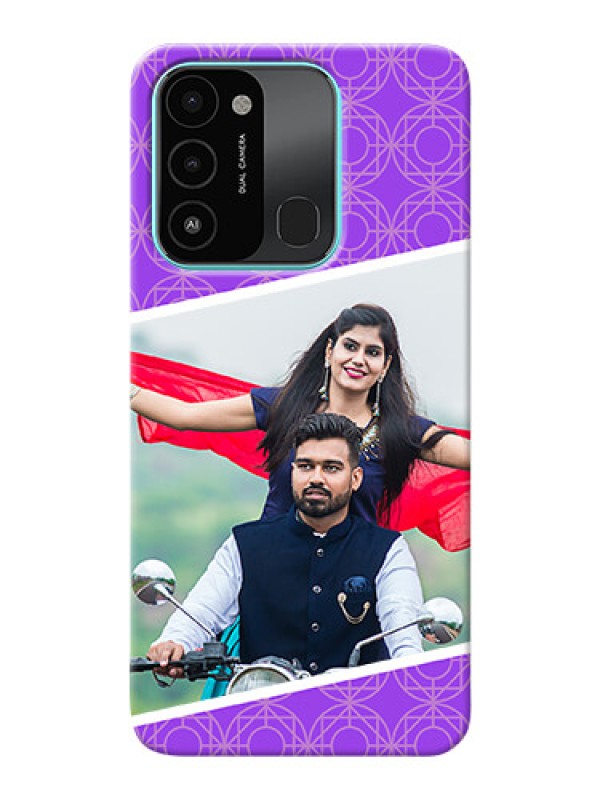 Custom Tecno Spark 8C mobile back covers online: violet Pattern Design