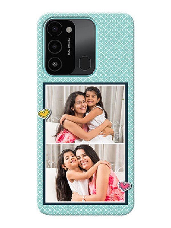 Custom Tecno Spark 8C Custom Phone Cases: 2 Image Holder with Pattern Design