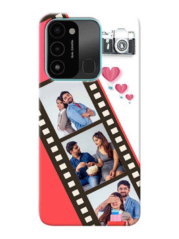 Custom Tecno Spark 8C custom phone covers: 3 Image Holder with Film Reel