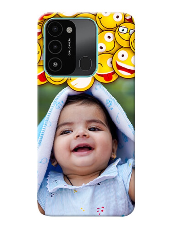 Custom Tecno Spark 8C Custom Phone Cases with Smiley Emoji Design