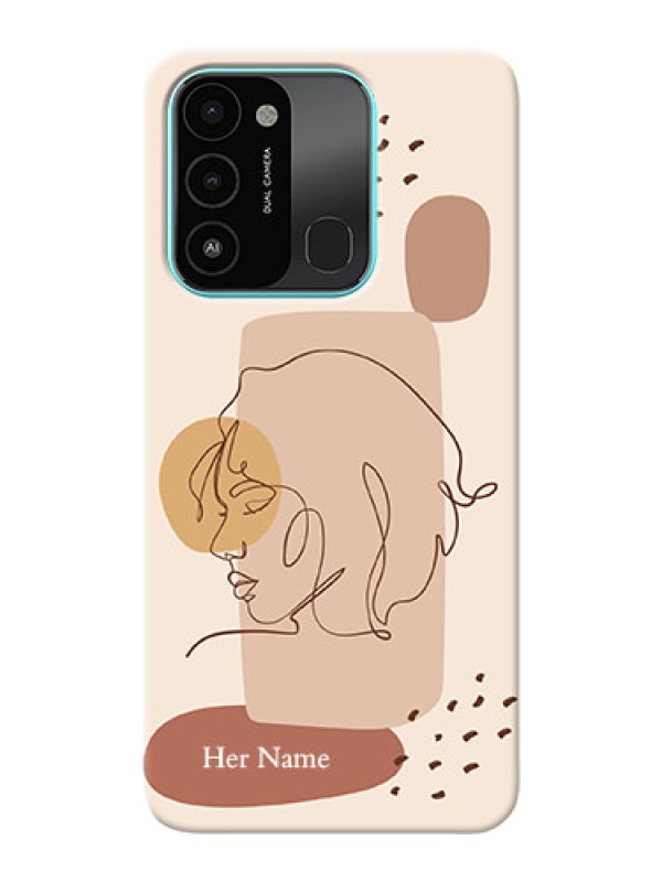 Custom Spark 8C Custom Phone Covers: Calm Woman line art Design