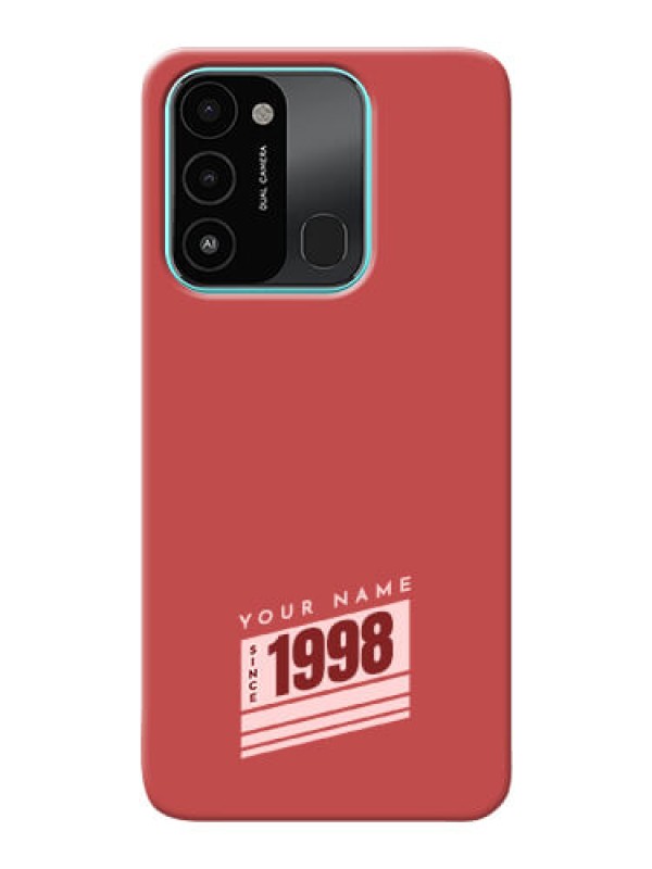 Custom Spark 8C Phone Back Covers: Red custom year of birth Design