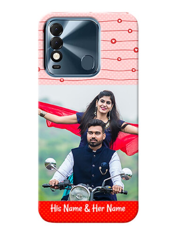 Custom Tecno Spark 8T Custom Phone Cases: Red Pattern Case Design