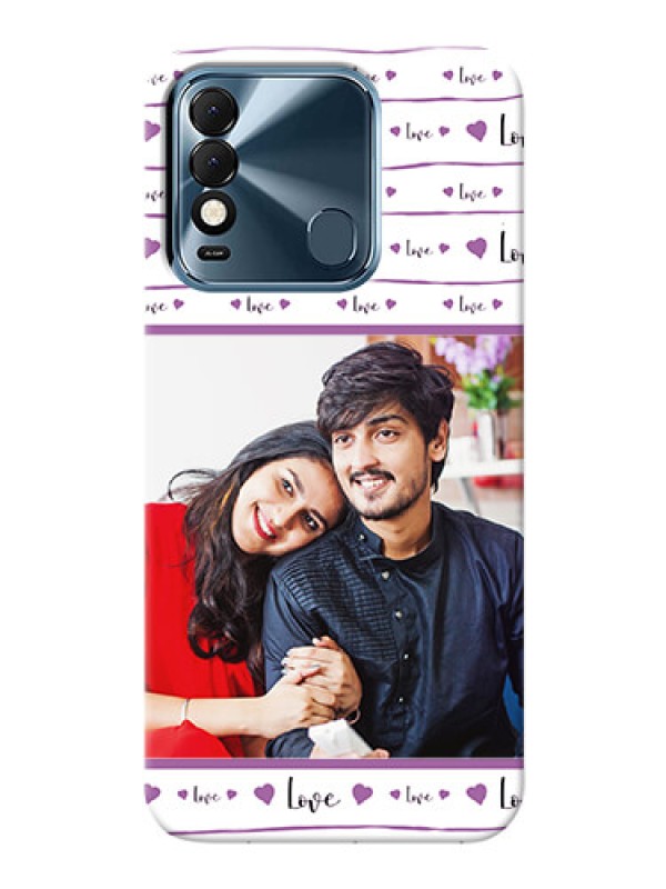 Custom Tecno Spark 8T Mobile Back Covers: Couples Heart Design