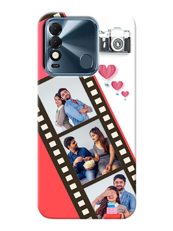 Custom Tecno Spark 8T custom phone covers: 3 Image Holder with Film Reel