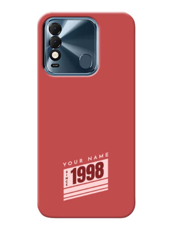 Custom Spark 8T Phone Back Covers: Red custom year of birth Design