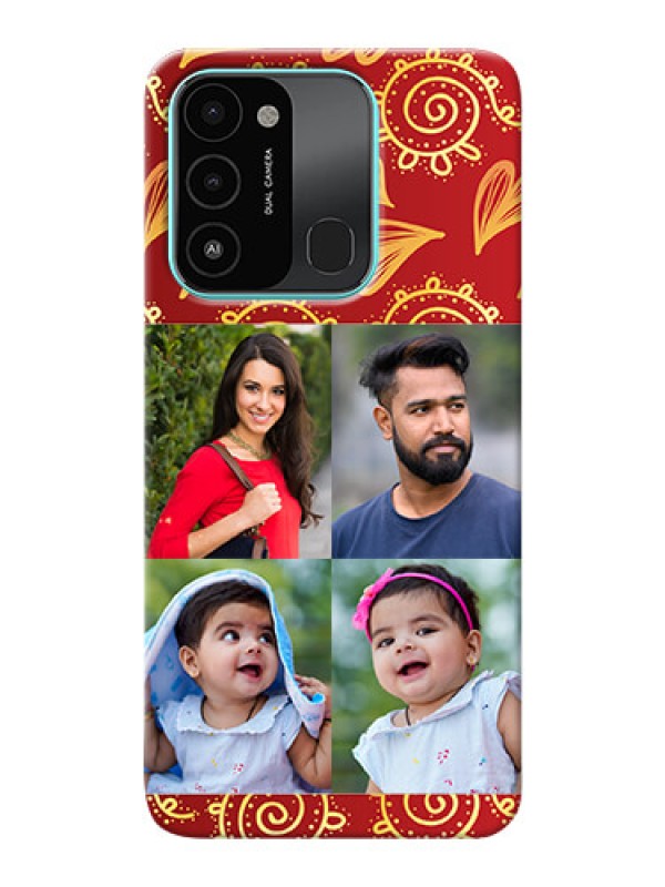 Custom Tecno Spark 9 Mobile Phone Cases: 4 Image Traditional Design