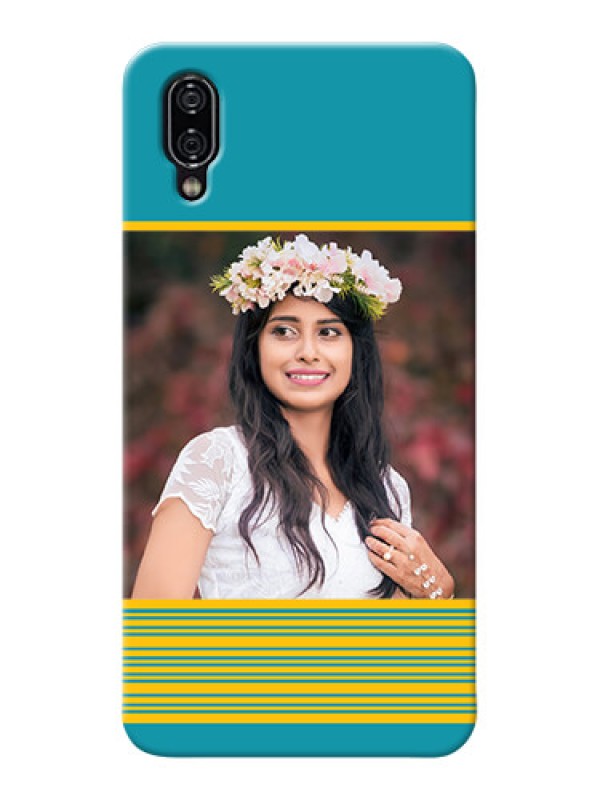 Custom Vivo Nex personalized phone covers: Yellow & Blue Design 