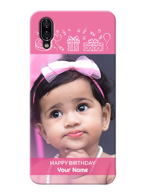 Custom Vivo Nex Custom Mobile Cover with Birthday Line Art Design