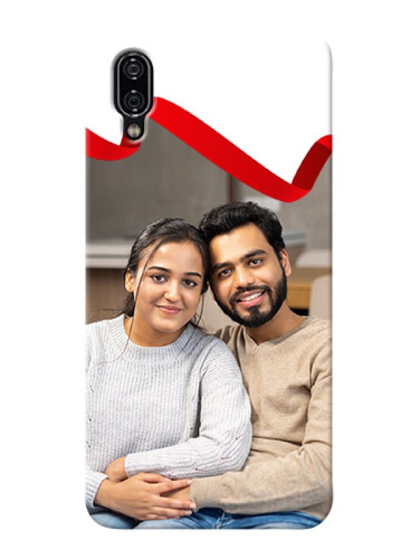 Custom Vivo Nex custom phone cases: Red Ribbon Frame Design