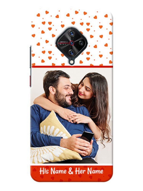 Custom Vivo S1 Pro Phone Back Covers: Orange Love Symbol Design