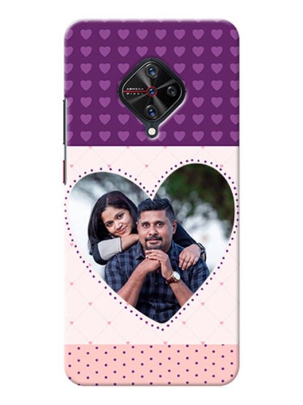 Custom Vivo S1 Pro Mobile Back Covers: Violet Love Dots Design