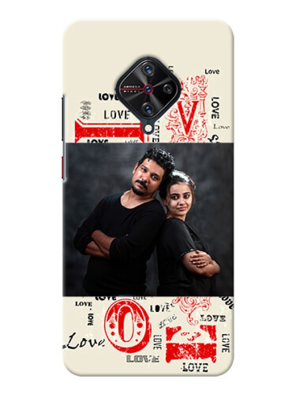Custom Vivo S1 Pro mobile cases online: Trendy Love Design Case