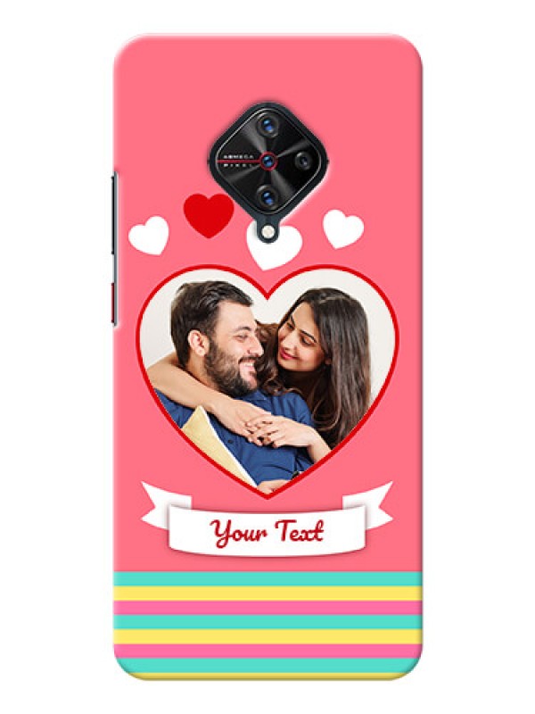 Custom Vivo S1 Pro Personalised mobile covers: Love Doodle Design