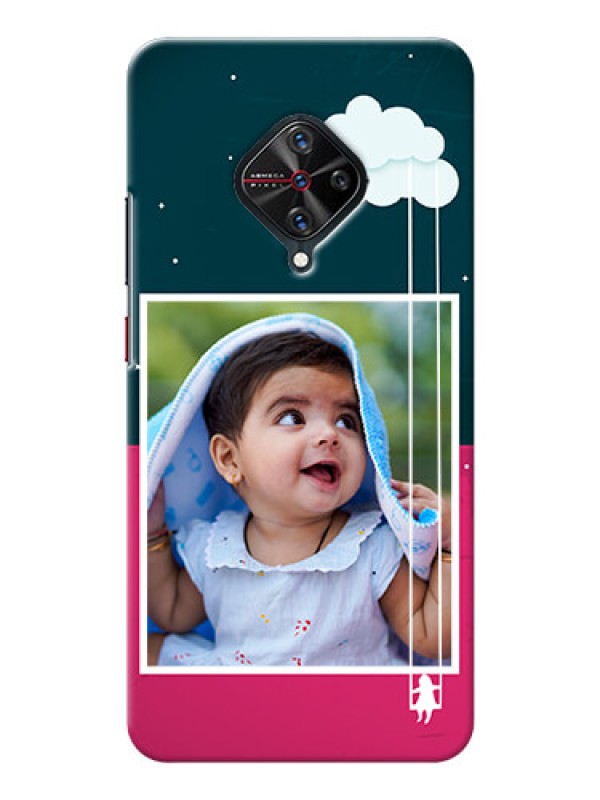 Custom Vivo S1 Pro custom phone covers: Cute Girl with Cloud Design