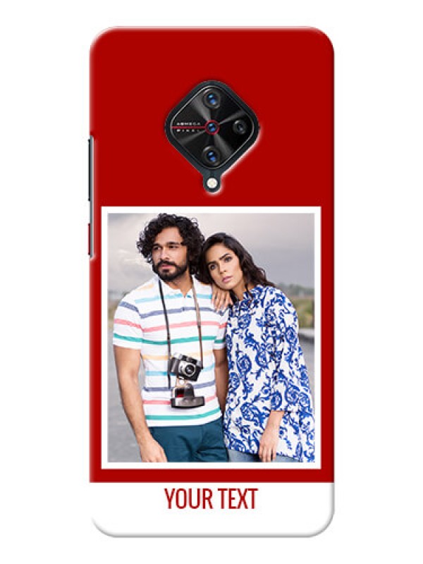 Custom Vivo S1 Pro mobile phone covers: Simple Red Color Design