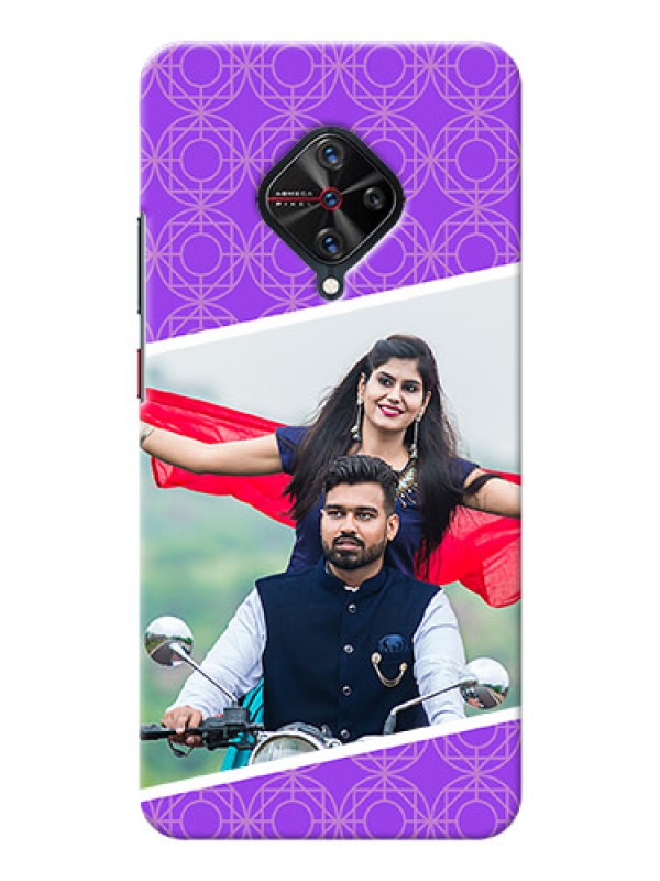 Custom Vivo S1 Pro mobile back covers online: violet Pattern Design