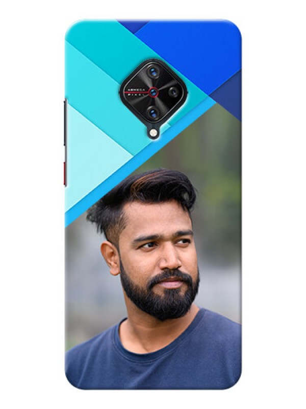 Custom Vivo S1 Pro Phone Cases Online: Blue Abstract Cover Design