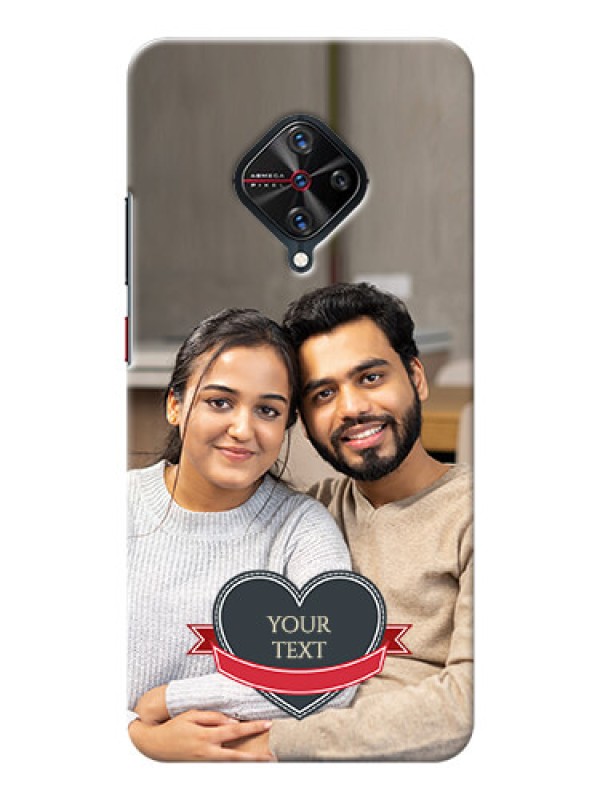 Custom Vivo S1 Pro mobile back covers online: Just Married Couple Design