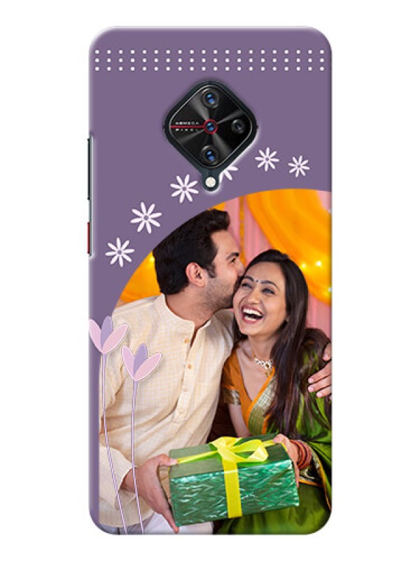 Custom Vivo S1 Pro Phone covers for girls: lavender flowers design 