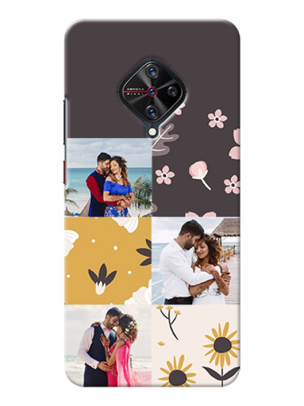 Custom Vivo S1 Pro phone cases online: 3 Images with Floral Design