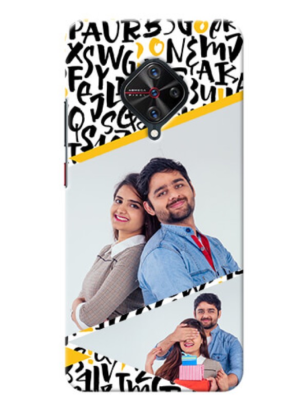 Custom Vivo S1 Pro Phone Back Covers: Letters Pattern Design