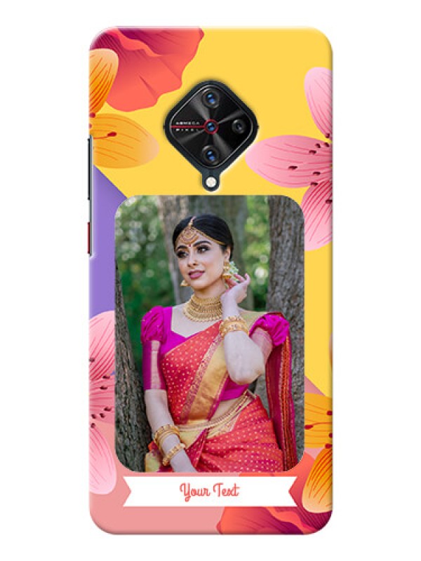 Custom Vivo S1 Pro Mobile Covers: 3 Image With Vintage Floral Design