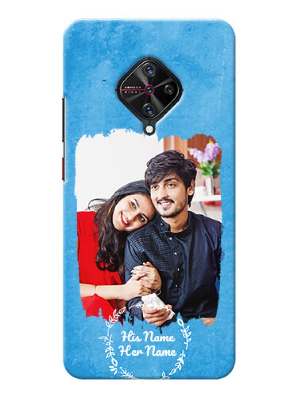 Custom Vivo S1 Pro custom mobile cases: Blue Color Vintage Design