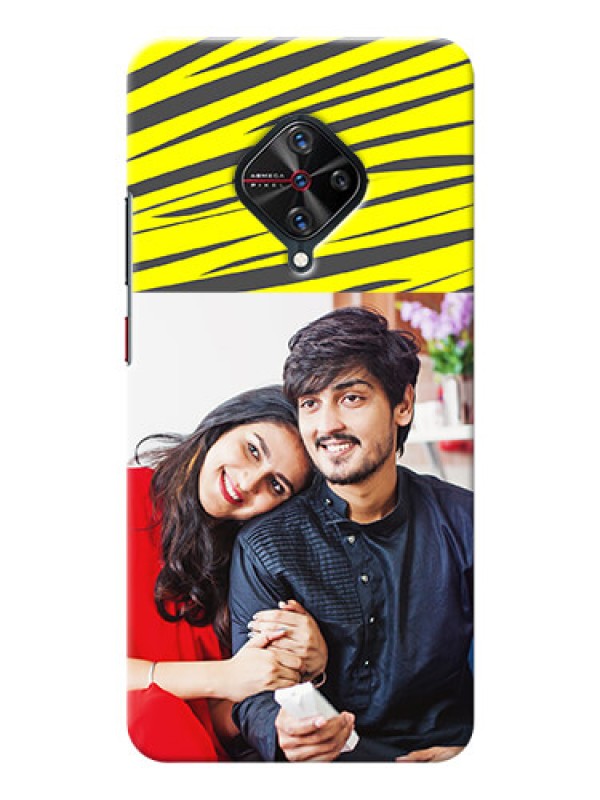 Custom Vivo S1 Pro Personalised mobile covers: Yellow Abstract Design