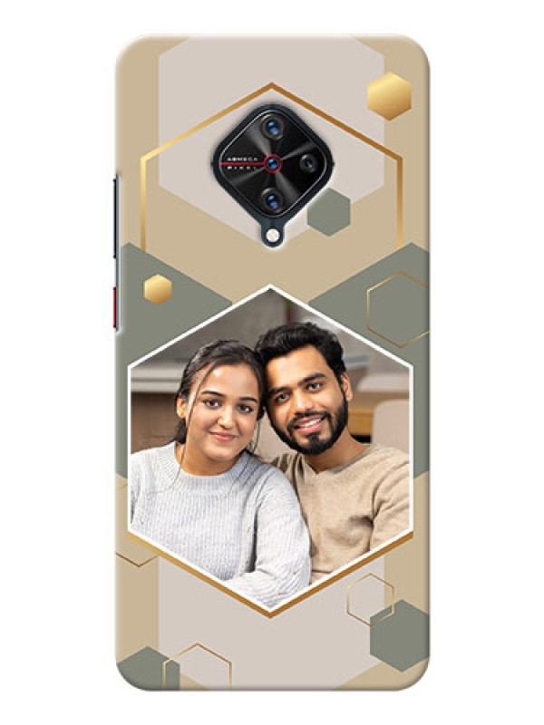 Custom Vivo S1 Pro Phone Back Covers: Stylish Hexagon Pattern Design