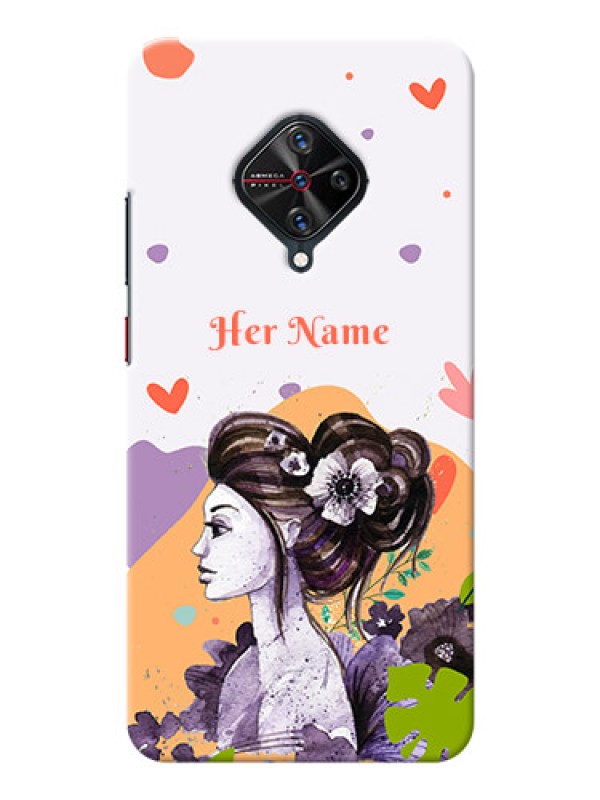 Custom Vivo S1 Pro Custom Mobile Case with Woman And Nature Design